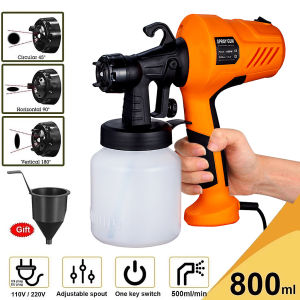Electric Spray Gun paint sprayer 500W 800ML Portable Paint Spray gun High Pressure Paint Spray gun Adjustable Nozzle
