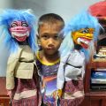 Wayang Golek Kayu Buta Raksasa Ukuran Jumbo Kepala Bisa Toleh Kiri Kanan (T 60 cm) 1 pcs. 
