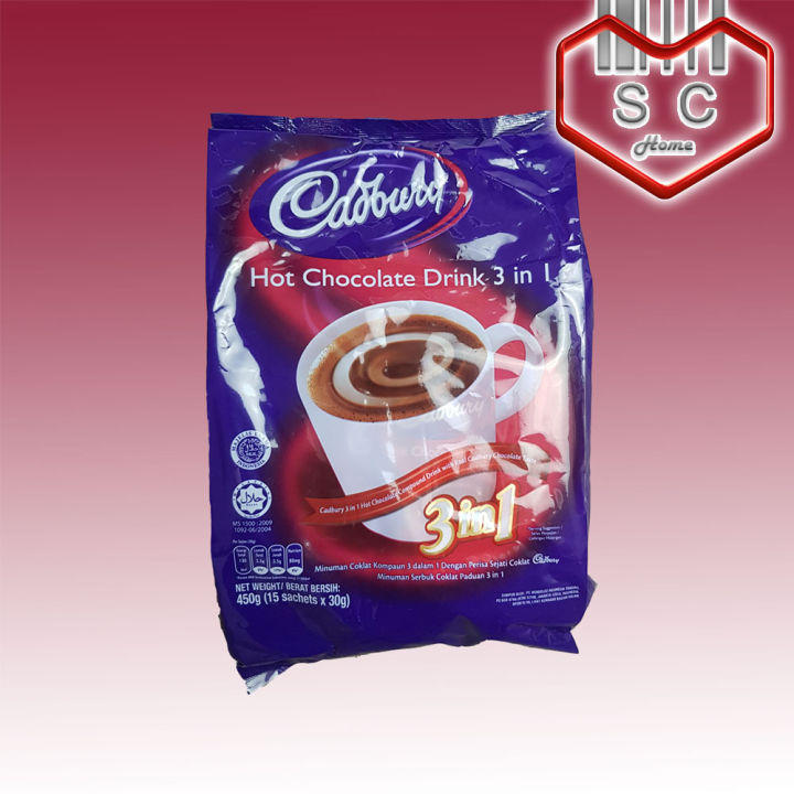 Cadbury 3 In 1 Hot Chocolate Compound Drink 450g 15 Sachets X 30g Sc Home Lazada Ph