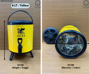 奶茶桶 Stainless Steel Thermos Dispenser 6L-8L Coffee Milk Tea Water Pot Barrel Hot Cold Insulated Air Panas tong / Flask