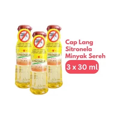 Cap Lang Sitronela Minyak Sereh 30ml x3