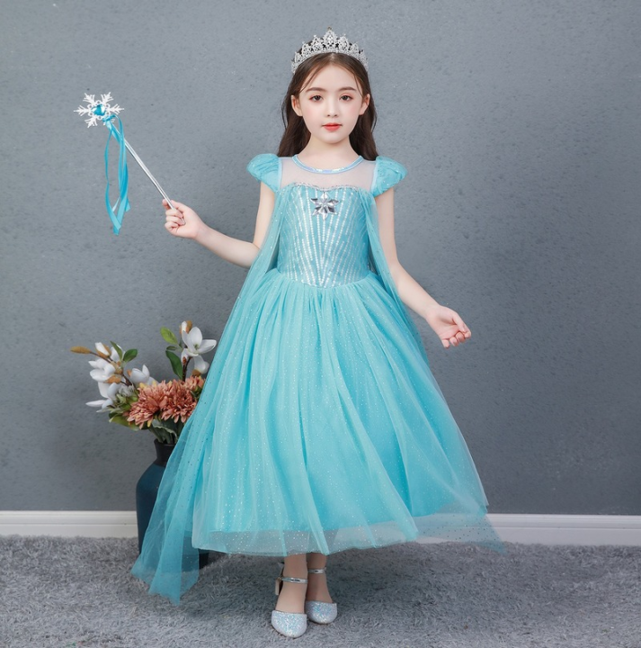 6-28kg) Váy đầm công chúa Elsa áo cánh tiên váy lưới đính bông siêu xinh  cho bé gái | Lazada.vn