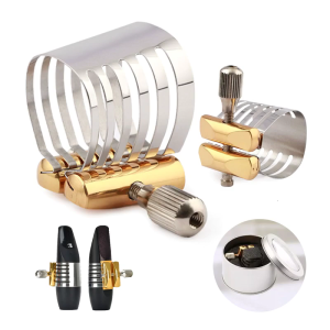Alto sax Kèn Clarinet ligature Saxophone bộ phận Clip kim loại ligature vít Đơn Kẹp chặt ống ngậm dây chằng