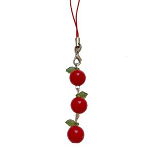 Fashionable Lovely Girl Tomato Leaf Charm Keychain Pendant Sturdy Resin Alloy for Fashion Accessory Daily Use