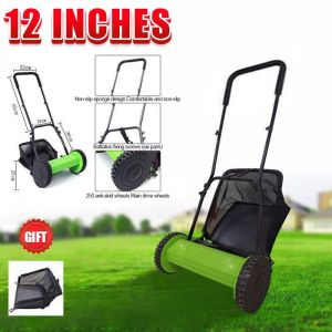 DEKES Hand pushed lawn mower without engine lawn mower garden lawn mower household weeding machine