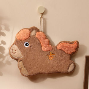 Cartoon Pony Design Hand Towel Highly Absorbent Quick Dry Cute Kitchen Bathroom Home Decor Towel