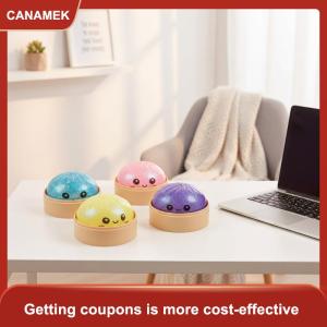 【CANAMEK】 Kawaii cầu vồng bánh bao squisshies quá khổ 1PC cảm giác bóp đồ chơi chậm phục hồi làm giảm căng thẳng cho trẻ em