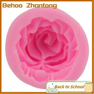 Behoo แม่พิมพ์ซิลิโคนฟองดองสบู่เค้กรูปดอกกุหลาบเครื่องมืออบคัพเค้ก3D