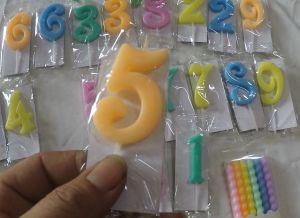 combo 10 hộp nến số mix màu Pastel TO mỗi hộp 20 cái cho tiệm bánh