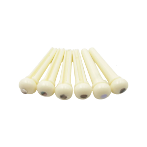 6Pcs Guitar Bridge Saddles Nut Acoustic Guitar Strings Nail Pegs Replacement Guitar Bridge Pin for Acoustic Folk Guitar