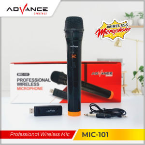 【READY STOCK】 MIK TANPA KABEL MIC WIRELESS SUARA JERNIH ADVANCE ORIGINAL MICROPHONE PROFESSIONAL ADVANCE MIC-101/MIC-102/MIC-103/MIC-201