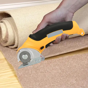 Portable Electric Cutting Scissors: Ideal for fabric leather cardboard & small carpets. Lithium - ion battery handheld design simplifies cutting jobs for clothing and crafts.