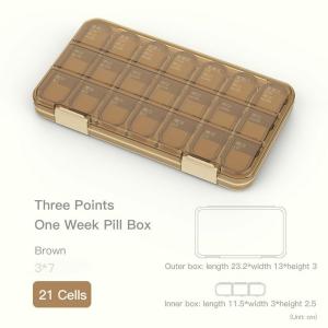 Box 7-day Pill Box High-capacity Sub Packing Box Portable Type the Elderly Put the Sub Medicine