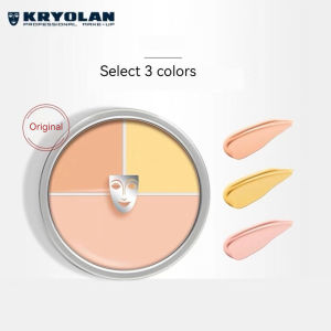 Kryolan Concealer Three-color Concealer Palette Basic Three-color German Mask Foundation to Cover Acne Marks and Dark Circles