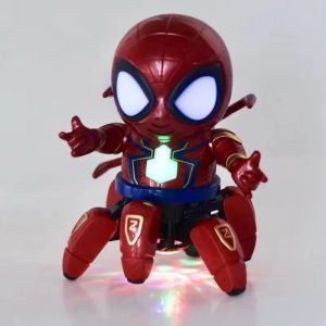 COD Mainan anak Dance Robot Seri Super Hero Joget Menari Musik Dan LED Lampu