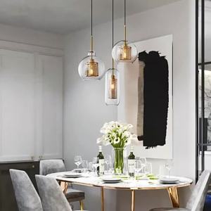 SXH Nordic-style creative restaurant simple retro bar counter small pendant light post-modern hotel single-head glass fixture