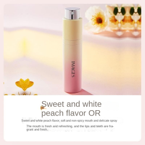20mlOral Spray White Peach/Mint Oral Spray Remove Bad Breath Portable Mouthwash 360-degree Cleaning Keep Fresh Bad Breath 24 Hours Multi-effect Fresh and Long-lasting Deodorizing Breath Freshener