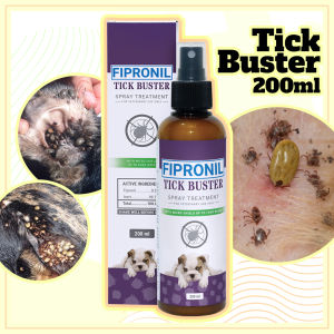 LKJ- Anti-garapata kuto at pulgas Fipronil Tick Buster Spray Treatment 200ml (anti garapata pulgas at kuto) Fipronil Pet Spray Treatment for dogs and cats anti ticks fleas and lice