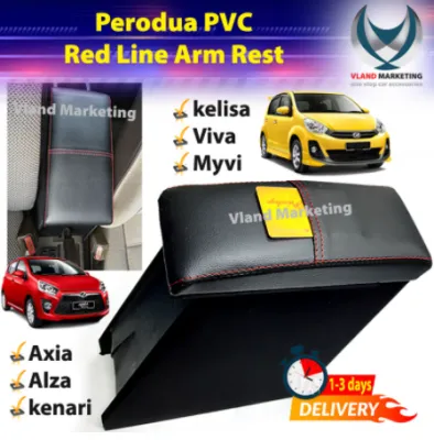 Perodua kelisa Viva Myvi kenari Axia Alza SE Red Line Arm Rest armrest