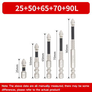 Magnetic Screwdriver Bits Set - Anti-Skid Impact-Resistant Waterproof for Electric Screwdrivers