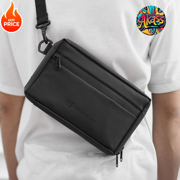 REGULUS Luis Tas kekinian Sling Bag Handbag Pria Kulit PU Waterproof Tas Slempang Keren Premium ...