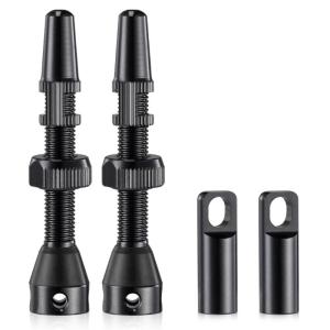 Tubeless Bikes Valves Stem 60mm Light Weight Alloy Bikes Valves Stem with Valves Cores Remover Tool and Valves Stem Caps