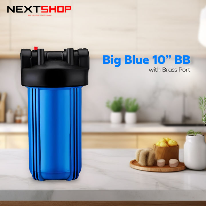 Filtro Carboni Attivi 2 Filtri Sedimenti Lavabili Big Blue 10x4,5 Pollici, 1 Micron - Per Acqua Domestica E Commerciale Filtro Acqua Irrigazione