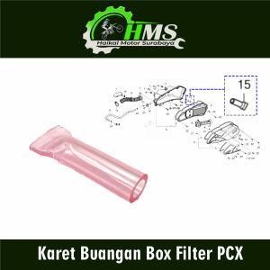 Karet Buangan Box Filter PCX - Selang Tutup Saluran Pembuangan Tube Drain Bak CVT Hawa Honda Matic