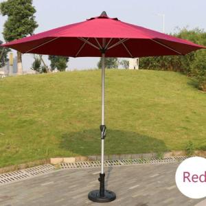 Elegant 2.7M Solar LED Lighted Patio Umbrella with UV Protection Waterproof & Windproof for Outdoor Garden