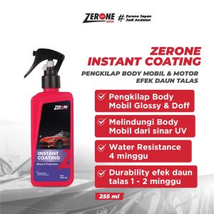 Zerone Japan Instant Coating 465ml Pengkilap Body Mobil Motor Efek Daun Talas