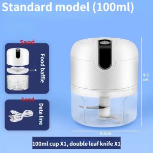 2023 Garlic Chopper Kitchen Electric Food Crusher Mini Blender Grinder Press USB Portable Ginger Crushed Chili Baby