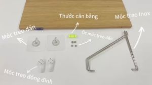 [FURNI HOME] Kệ Sách Gỗ Treo Tường Trang Trí Decor FB40 FIVO Không Cần KhoanTặng Kèm Đinh Và Móc Treo Inox