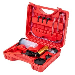 WAPKTY Di động Bộ dụng cụ xả khí phanh 2 trong 1 Nhôm bền Bộ xả dầu phanh  Có đồng hồ đo Bộ bơm chân không cầm tay Sửa chữa ô tô