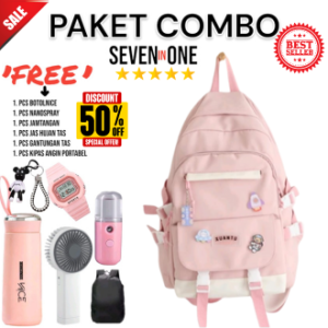 Tas Sekolah Wanita Versi Korea Ransel TK/PAUD SD SMP SMA Ransel Anak Gadis Perempuan Remaja Kekinian