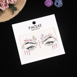 Diamond Crystal Face Sticker Stiker Berlian Pusat Alis Stiker Berlian Wajah Stiker Berlian Dahi Perekat Diri Stiker Berlian Dahi-🌹Tamia