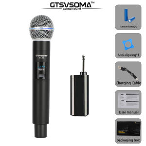 GTSVSOMA™ original SH-R2 UHF Wireless microphone Karaoke 100M signal SH-R1 KTV singing microphone for videoke handheld microphone Stage performance microphone Imported from Germany Mic