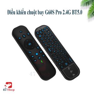 COMBO 2 Chuột bay tìm kiếm giọng nói G60S Pro BT - Với Bàn Phím Mini - Đèn Nền - Bàn Di Chuột Cho TV Box Máy Tính