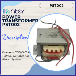 Bluguard Security Alarm Power Supply Transformer 230V AC Input (RED) to 14V AC 3A Output (Black) TS002 PST002