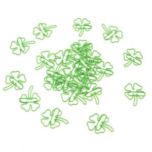 100 Pcs bốn lá Clovers kẹp giấy Đánh Dấu Chủ Sáng Tạo Kẹp Giấy giấy trang trí kẹp giấy Cho Văn Phòng Trường Nhà