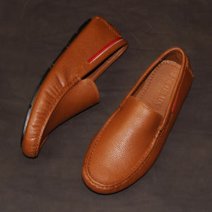 Giày Lười Nam MICHILUX Classic Moccasin CSMS0 Da Bò Thật Màu Đen