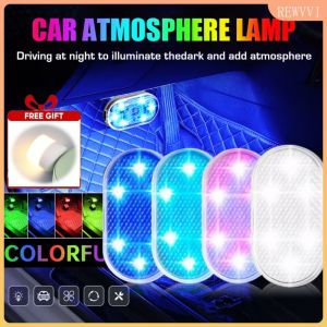【Free Gifts】New Car LED Touch Lights High Brightness Magnetic Mini Wireless Interior Light USB Rechargeable Auto Roof Ceiling Reading Lamps Rewvvi
