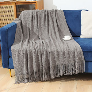 Bắc Âu Kim Cương Kiểm Tra Dệt Kim chăn sofa khăn choàng điều hòa không khí Chăn Máy Bay Đầu Gối Chăn Trang Trí Nhà Chăn
