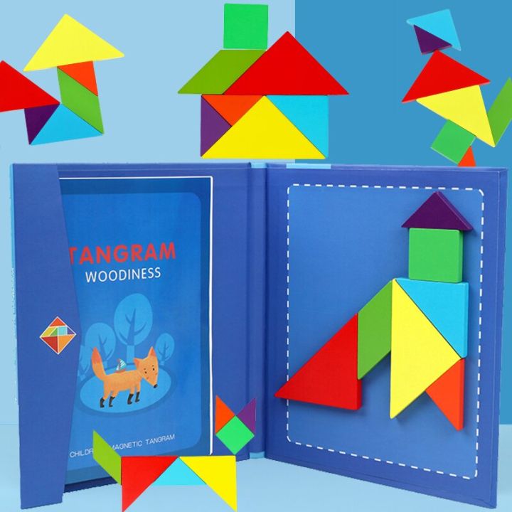 Đồ chơi tangram có nam châm - xếp hình trí uẩn kèm hướng dẫn cùng bé ...