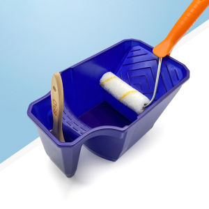[ezrae Libun] 4-inch Handheld Paint Cup With Roller Holder - Durable PP Material Large Capacity Convenient For Brushes And Rollers