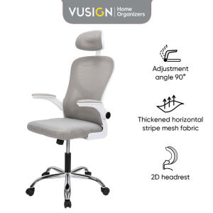 Vusign Office Chair Ergonomic Mesh Adjustable Armrest (1 Years Warranty) Kerusi Gaming