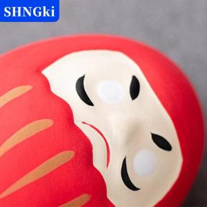 SHNGki Nhật Bản gốm Daruma tượng Daruma Tumbler thủ công may mắn may mắn trang trí cảnh quan Daruma búp bê phong thủy trang trí nội thất Quà Tặng