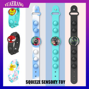 VUAERANG BUBBLE FIDGET TOY Squid Game Anti-rodent Pioneer Bracelet Finger Bubble Decompression kids cute Bracelet toy Key pendant