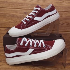 SEPATU SNEAKERS PRIA CLASSIC LOW PENDEK MERAH MARRON