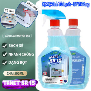 Chai Vệ Sinh Tủ Lạnh TANET SR15 500ml - Công Nghệ Châu Âu Khử Mùi Làm Sạch Tủ Lạnh Lò Vi Sóng Tặng Khăn + Vòi Xịt