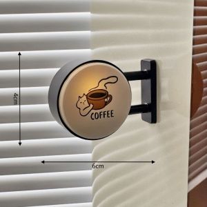NIFINE Góc cà phê  tủ lạnh có biển hiệu ánh sáng Đèn LED Ánh sáng không khí Trang trí tủ lạnh  Từ tính Trang trí bếp bằng bảng lỗ nhỏ Trang trí nhà cửa